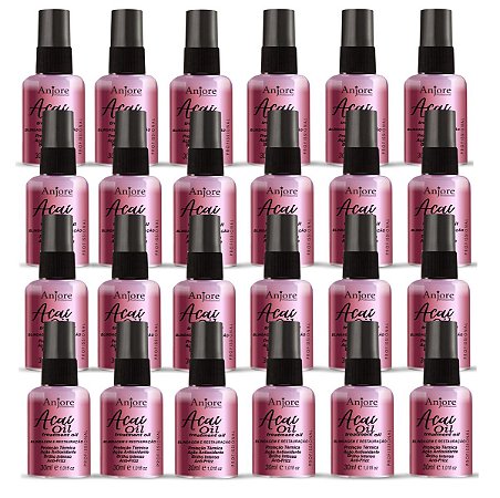 Kit Atacado 24 Óleo De Açaí Blindagem Restauração 30m Anjore Reparador de Pontas Duplas e Anti Frizz