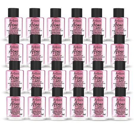 Kit Combo Atacado 24 Óleo De Açaí Blindagem e Restauração 7m Anjore Reparador de Pontas e Anti Frizz