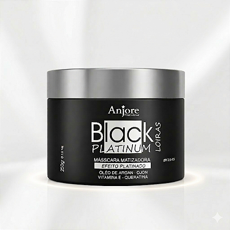 Máscara Black Platinum Matizador Platinador Loiros e Grisalhos com Vitamina E 250ml Anjore