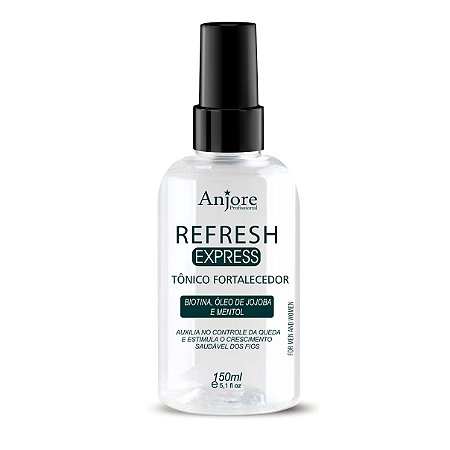 Tônico Fortalecedor Capilar Refresh Express Anjore 150ml com Biotina e Mentol Crescimento Acelerado