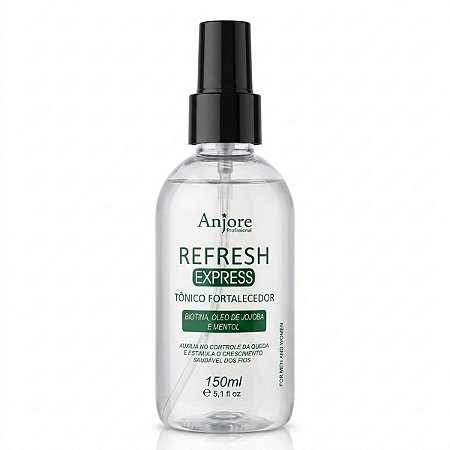 Tônico Crescimento Capilar Antiqueda Biotina Mentol e Jojoba Anjore Refresh Express Fortalecedor 150ml