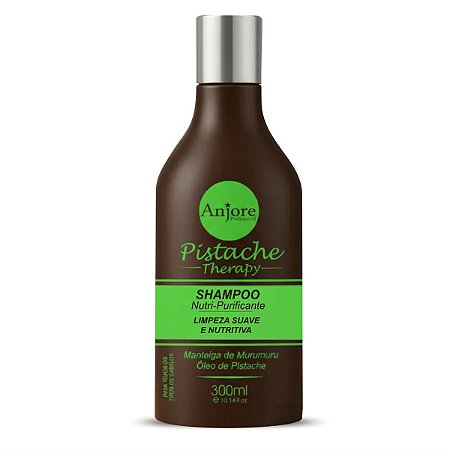Shampoo Nutri Purificante Pistache Therapy 300ml Anjore com Óleo de Pistache e Manteiga de Murumuru