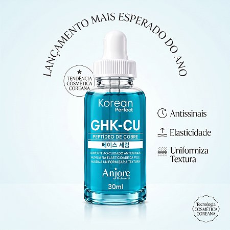 Serum Facial GHK-CU Peptídeo De Cobre Skincare Antissinais Rugas Firmeza Hidratação 30ml Anjore