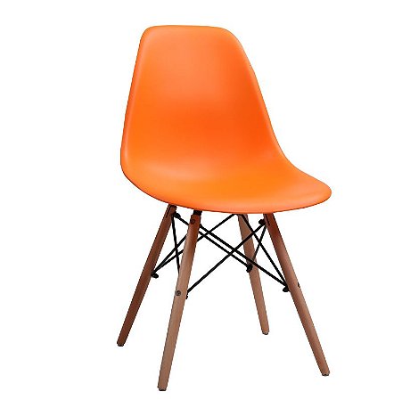 Cadeira Eiffel Assento Plástico Laranja Apenas 115,00 R$ - CadeiraCadeira -  O Home Center da Decoração - Tudo em cadeiras, mesas, banquetas, decoração.