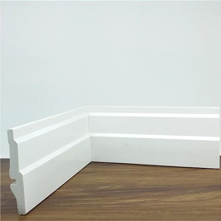 Rodapé Roda Teto Frisado Branco 8,5 Cm