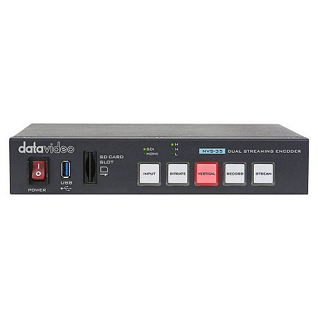 Encoder e Gravador Datavideo NVS-35 H.264 Dual Streaming