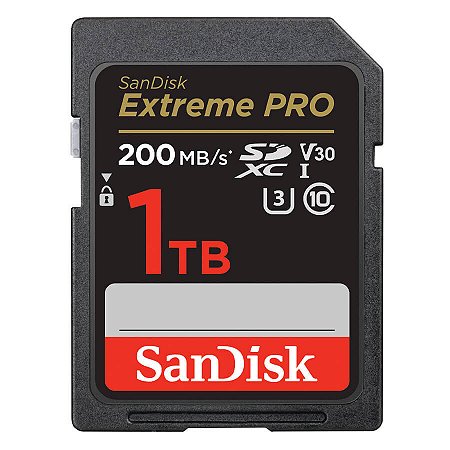 Cartão de Memória Sandisk SDXC 1TB Extreme Pro UHS-I V30 200mb/s