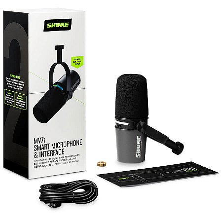 Microfone Shure MV7i Smart Podcast
