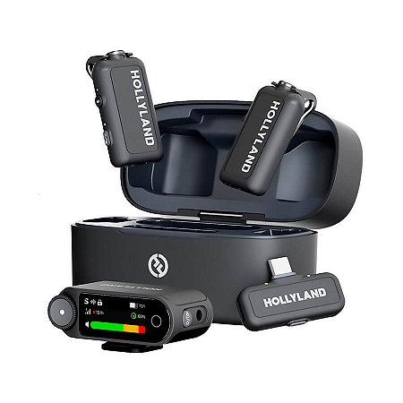 Sistema de Microfone Sem Fio Hollyland LARK Max 2 Combo (2.4 GHz)