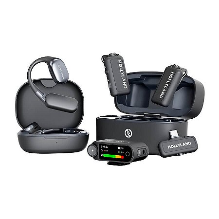 Sistema de Microfone Sem Fio Hollyland LARK Max 2 Ultimate Combo (2.4 GHz)