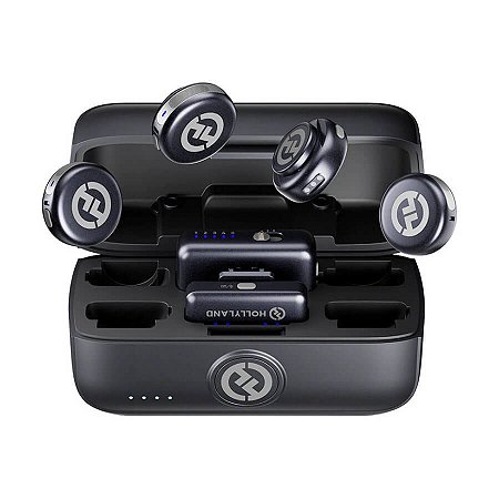 Microfone de Lapela Quadruplo Hollyland LARK M3 Combo 4 Microfones