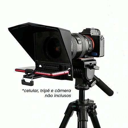 Teleprompter Desview T2 Portátil para Smartphone, DSLR e Mirrorless