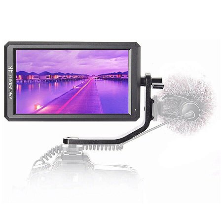 Monitor Para Câmeras FeelWorld F6 5.7” Full HD com Suporte 4K e Braço Tilt