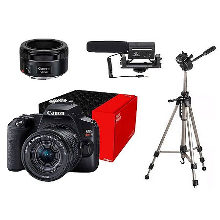 Combo Câmera Canon EOS Youtuber SL3 com Lente EF 50mm