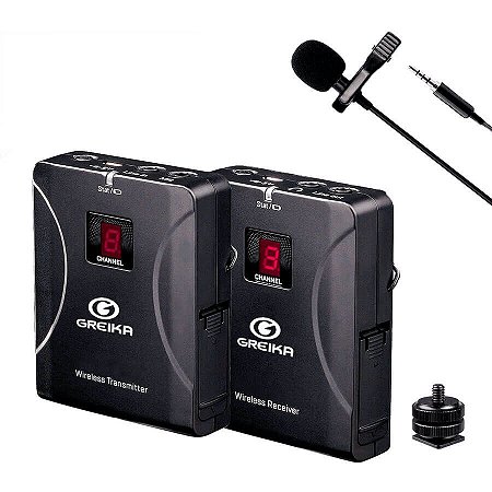 Sistema de Microfone de Lapela sem fio Greika FO-G4