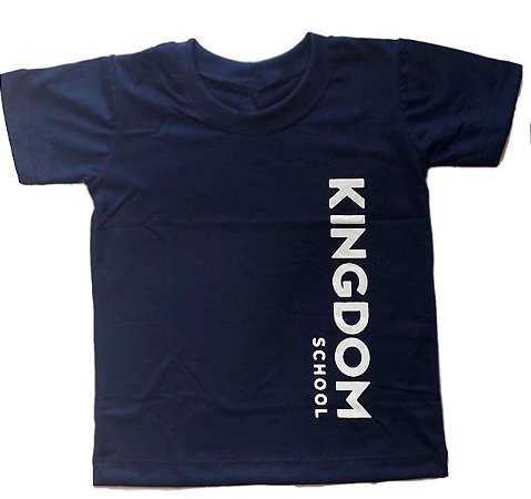 Camiseta Azul Manga Curta Kingdom School