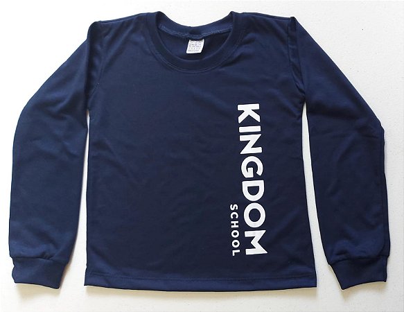 Camiseta Azul Manga Longa Kingdom School