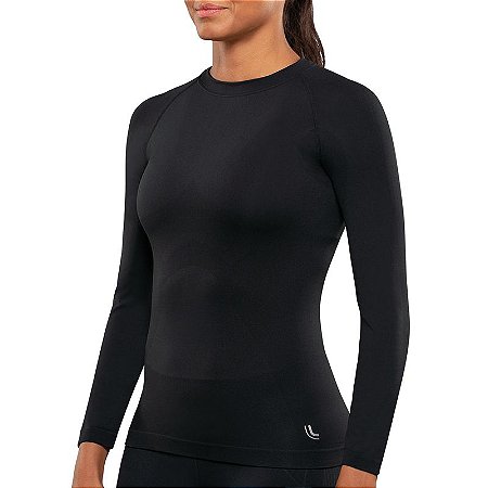 CAMISETA LUPO TERMICA FEM - PRETA - Runfor Store | Tudo para sua corrida!