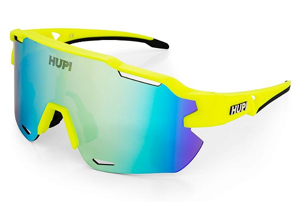 OCULOS DE SOL HUPI QUIRIRI AMARELO LENTE AMARELO ESPELHADO