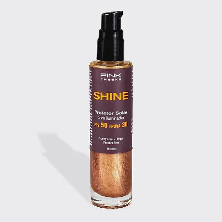 PINKCHEEKS - Shine Protetor Solar Iluminador FPS50 - 50ml