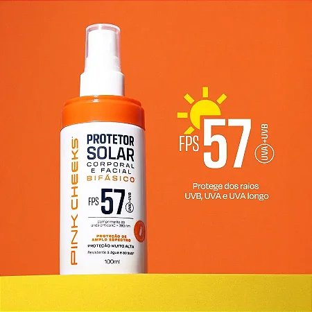 PROTETOR SOLAR CORPORAL E FACIAL BIFÁSICO FPS 57 FPUVA 30