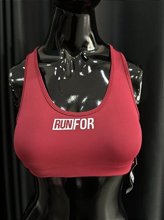 TOP - RUN FOR -VERMELHO VINHO