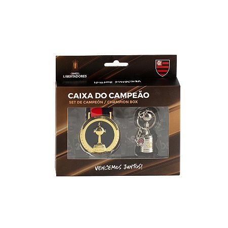 Kit Medalha + Chaveiro do Flamengo 3D Libertadores