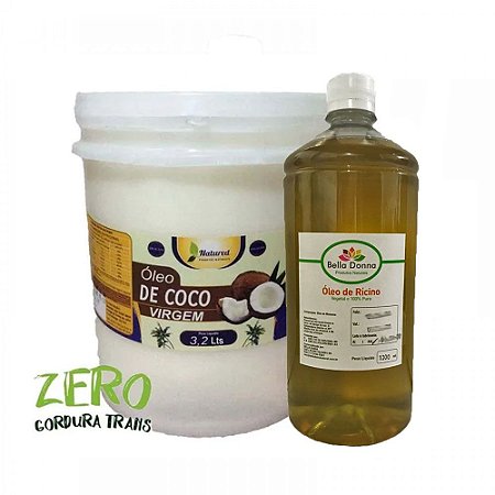 1 Óleo De Coco Balde 3,2 Lts Virgem - Natured + Ricino