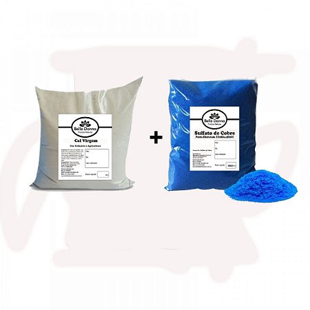Kit Calda Bordalesa 1kg Sulfato De Cobre + 1kg Cal Virgem