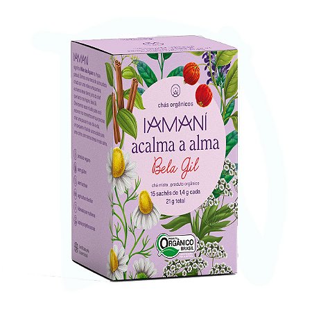1 Chá Orgânico Acalma a Alma Iamani 15 Sachês 1,5 grs