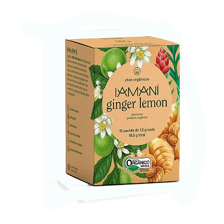 1 Chá Ginger Lemon 15 Sachês De 1,3grs Cada Iamani