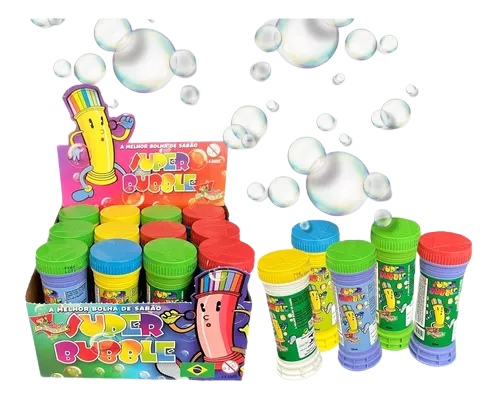 Kit 12 Bolha Sabão Lembrancinha Aniversário Bolinha Sabão