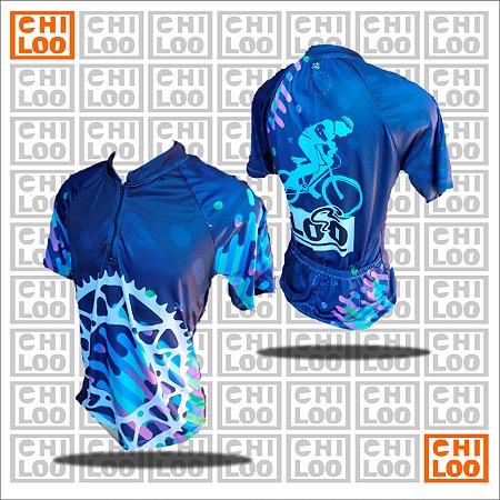 Ciclista Azul Marinho