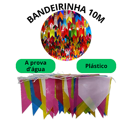 Bandeirinha de Plastico 10m