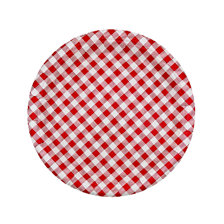 Prato Papel Xadrez Vermelho Junina