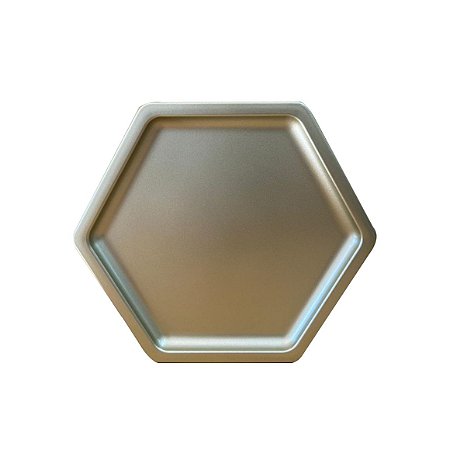 Bandeja Sextavada Premium 18Cm - Dourado