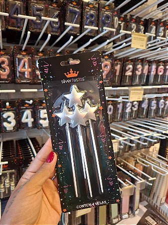 Vela Estrela Prata Silver 4 un