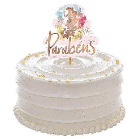 Topo De Bolo Princesas Topper Personalizado Princesas Disney