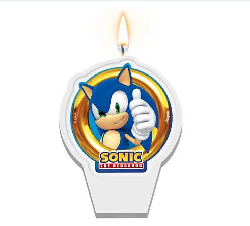 Topo de Bolo Sonic 01un. - Mania de Laço Festas