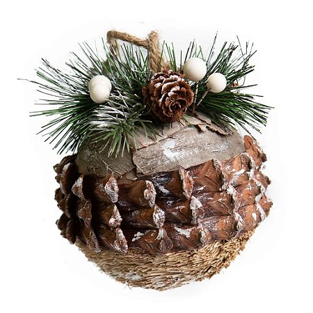 Enfeite Pinha Pinus Moose Natal 11cm 01un.