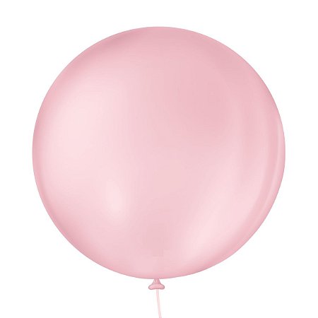 Balão 5 polegadas Liso Redondo Rosa Bebê 50 un. São Roque
