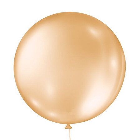 Balão 5 polegadas Perolado Redondo Pêssego 25 un. São Roque