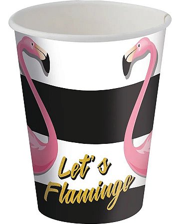 Copo Papel 200Ml Lets Flamingo 8Un