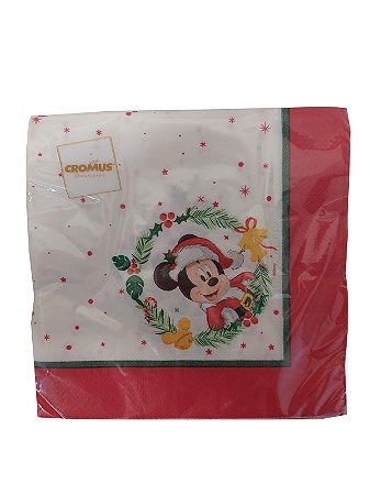 Guardanapo de papel Natal Disney Mickey 32,5cm 20 un. Cromus