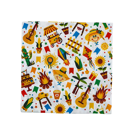 Guardanapo Estampado Festa Junina 32cm 20un