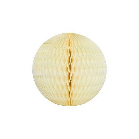 Globo Colmeia de Papel tamanho M 17 cm - Baunilha 1 un