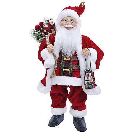 Papai Noel Decoração c Saco Presentes 45cm 1 un