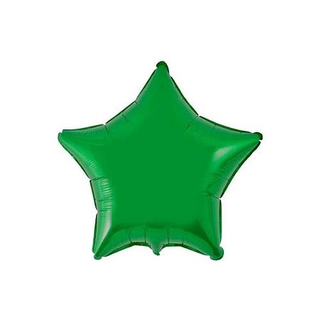 Balao Estrela 20 polegadas Verde Flexmetal