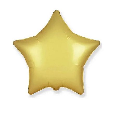 Balao Estrela 20 polegadas Ouro Pastel Champagne Flexmetal