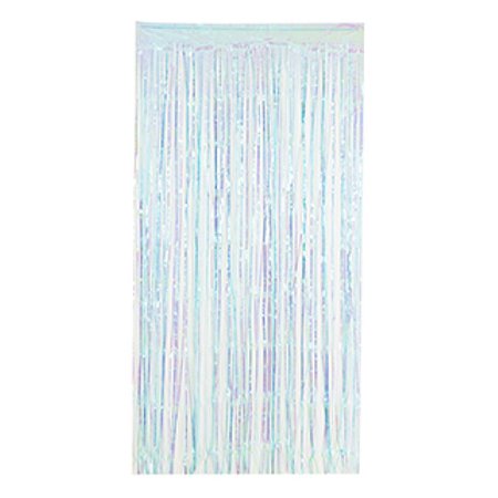 Cortina de Franja Metalizada Azul Piscina Sereia 100x200cm